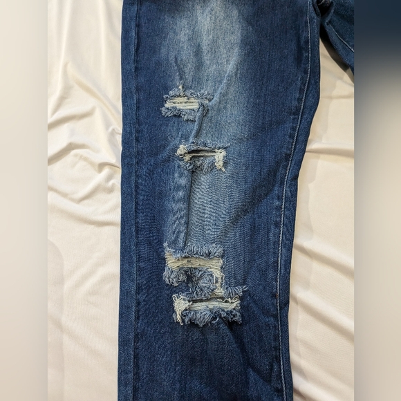 Wax Jean collection Women Mom Stretch blue distressed Jeans Size 7/28 - Picture 7 of 11